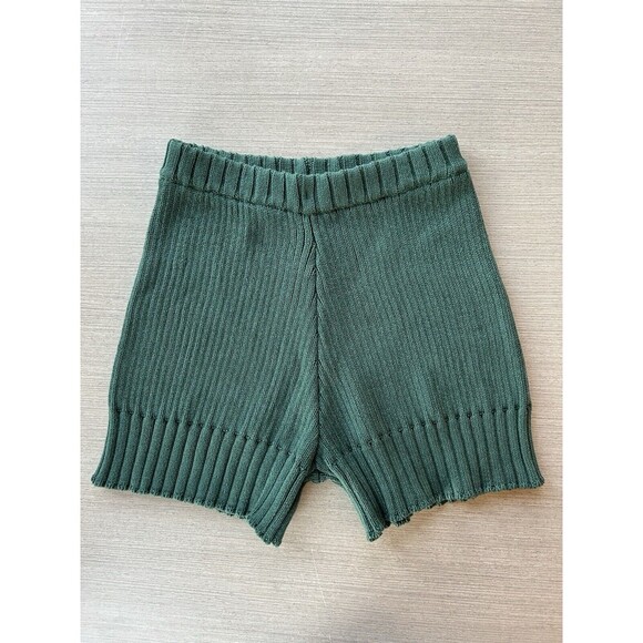 Free People Beach Sweater Knitted Shorts Forest Green S/P - Picture 1 of 7